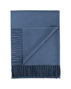 100% Baby Alpaca Throw - Blue Jean