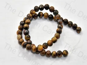 8 MM Brown Black Tiger Onyx Stones