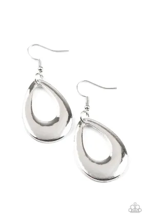 All Allure, All The Time Silver Earrings - Paparazzi Accessories