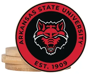 Arkansas State Coaster Wooden 3.5 x 3.5-Inch 4 Pack Officially Licensed Collegiate Product