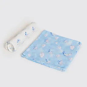 Celestial Blue Organic Swaddle Set