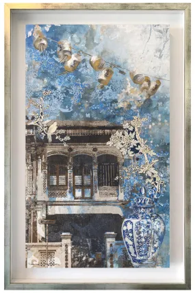 Chinoiserie en Bleu Canvas Print