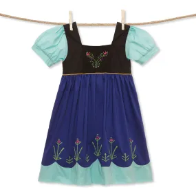 Embroidered Snow Sister Princess dress