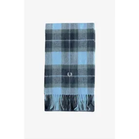 Fred Perry - C6160 Light Ice / Snow Lambswool Tartan -Scarf