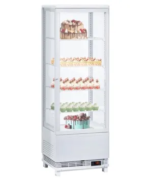 GARVEE 118L/4.2 Cu.FT Commercial Cake Display Refrigerator, Single-Door Merchandiser with LED Lighting, Double-Layered Glass for Home Store Gym Bar