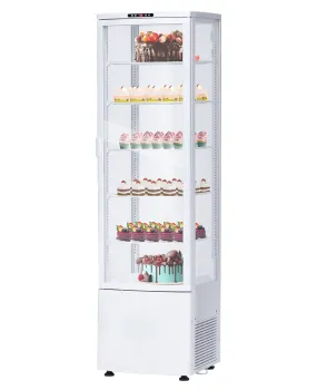 GARVEE Commercial Cake Display Refrigerator, 9.8 Cu.FT Single-Door Merchandiser with Interior LED Lighting, Double-Layered Glass, Countertop/Floor Refrigerator, 110v