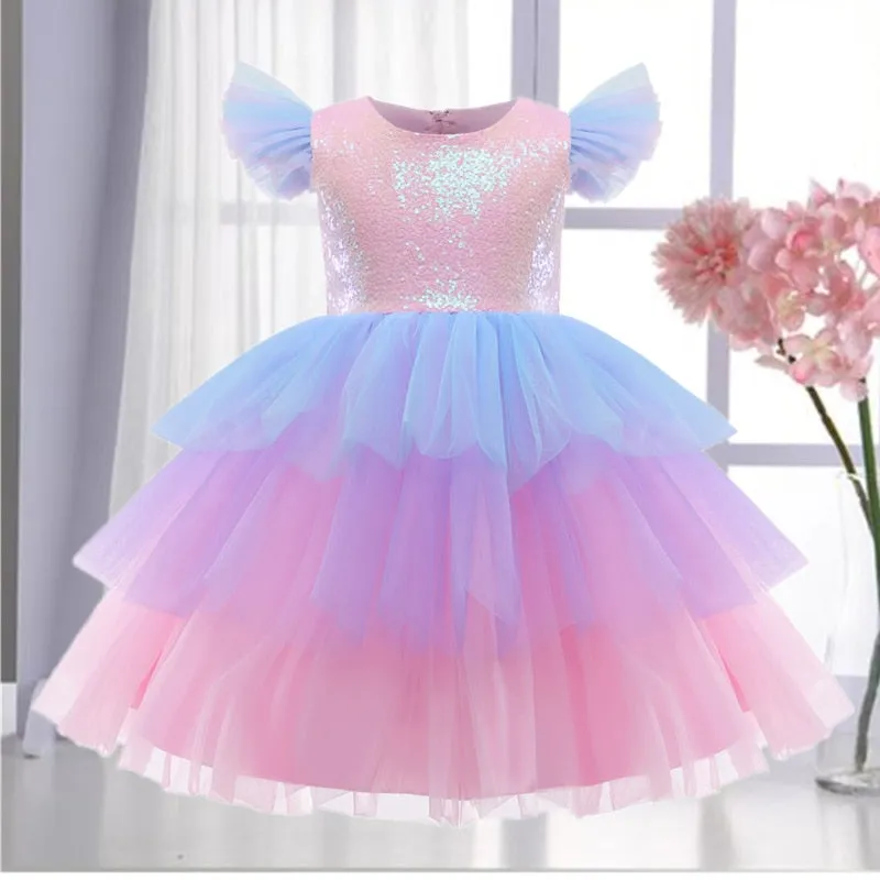 Girls Dress Elegant New Year Princess Children Party Dress Wedding Gown Kids Dresses for Girls Birthday Party Dress Vestido Wear