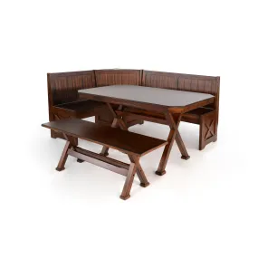 Karve Medium Brown Breakfast Nook Set