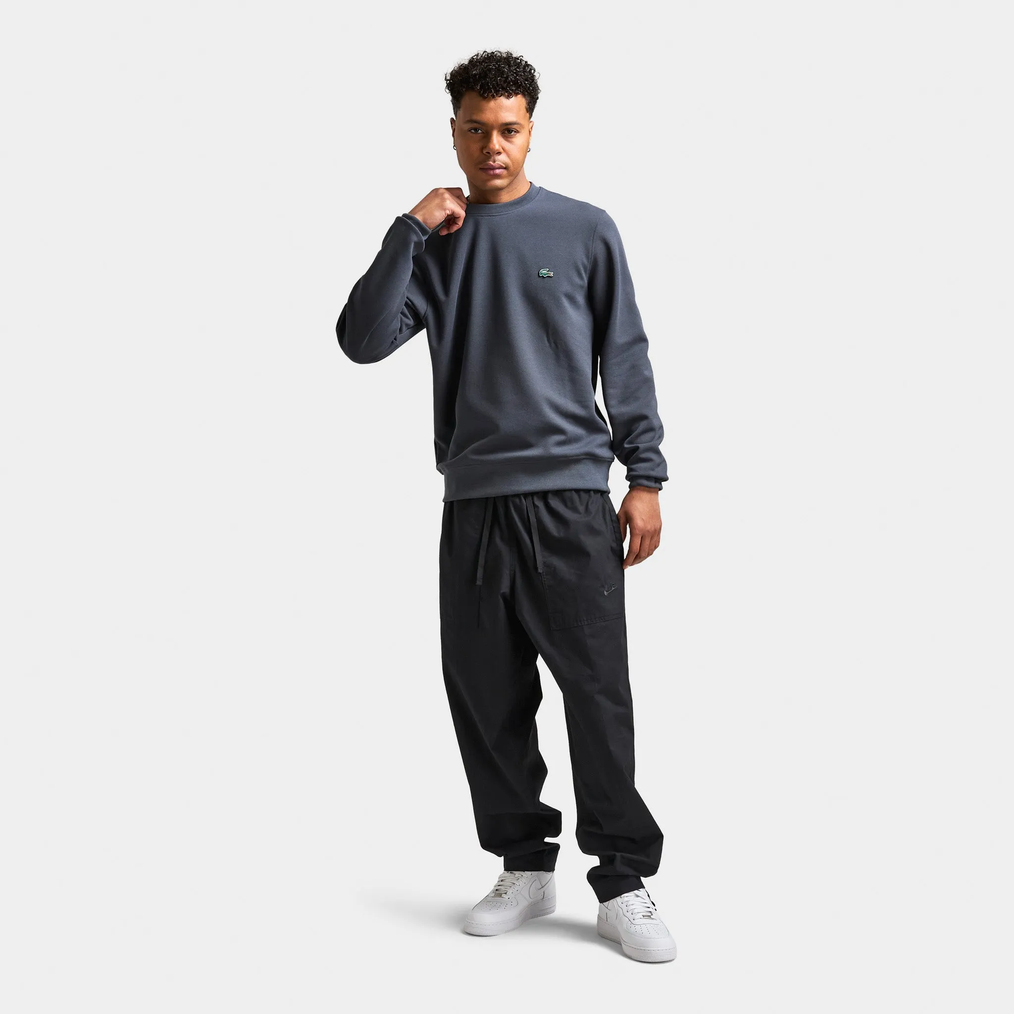 Lacoste Classic Fit Light Double Face Crewneck / Graphite