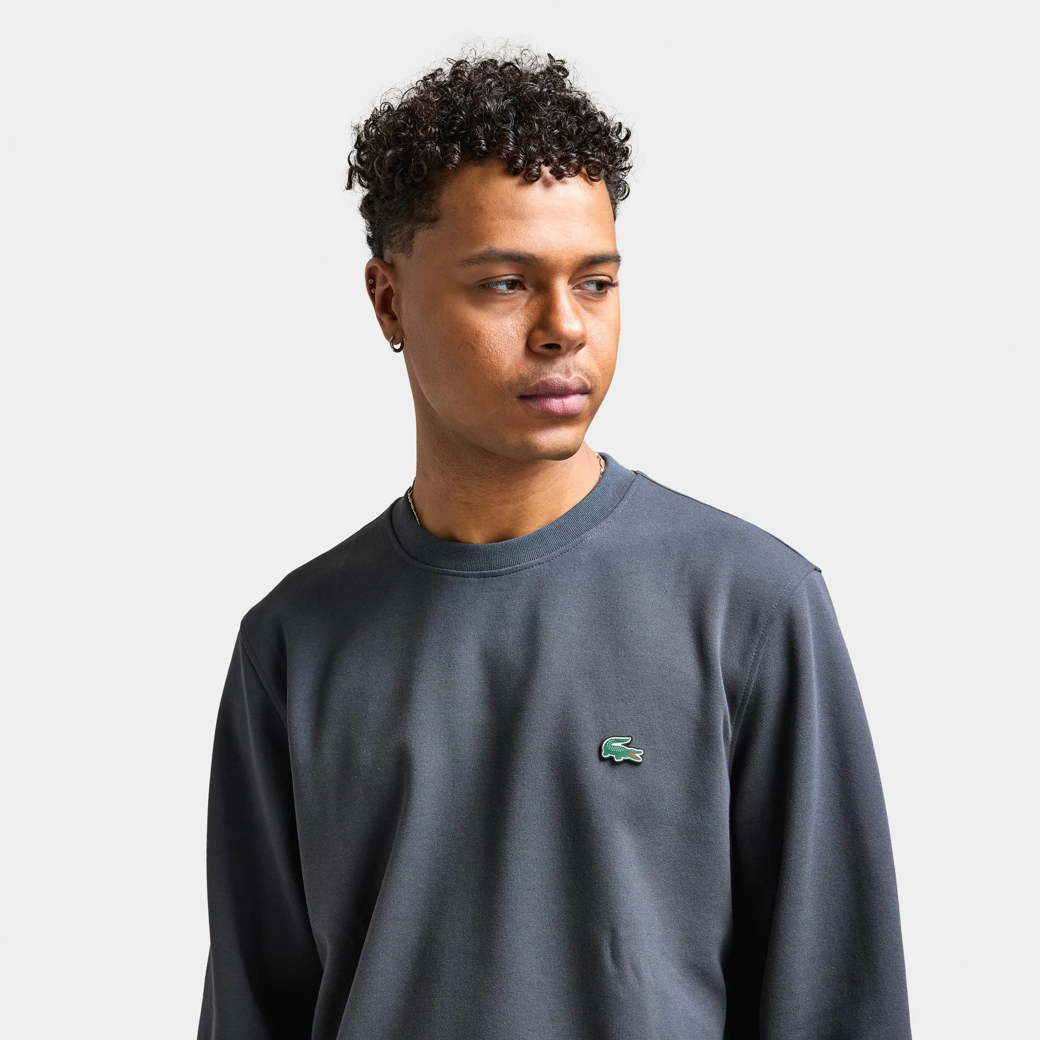 Lacoste Classic Fit Light Double Face Crewneck / Graphite