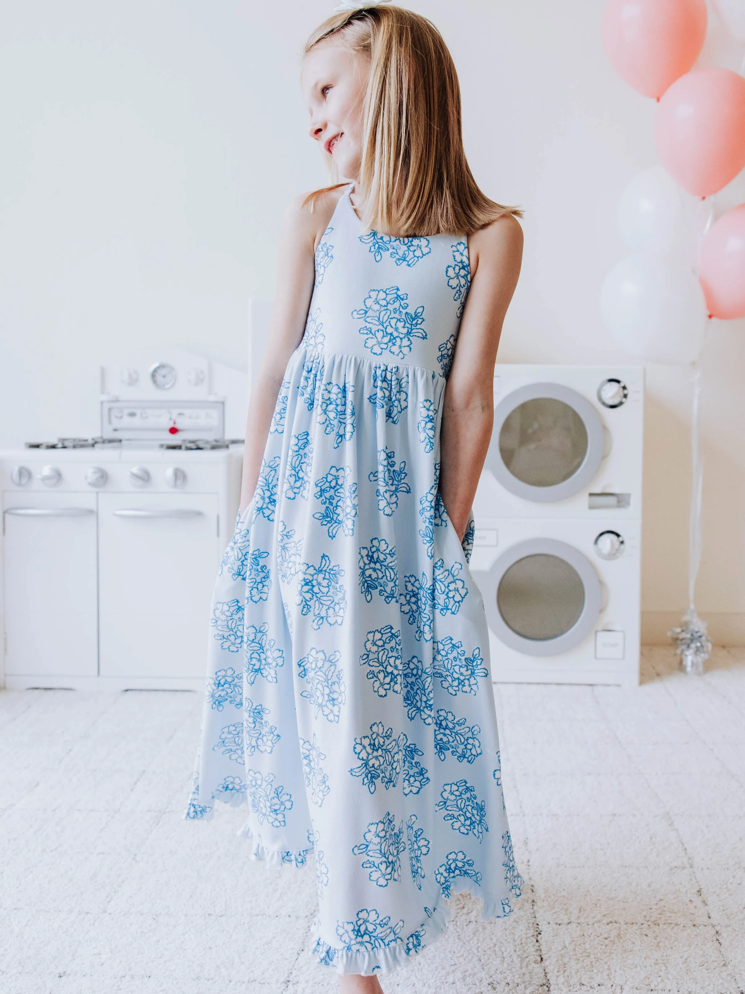 Maxi Play Dress - Flourishing Blues