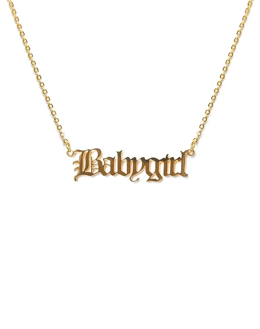 Necklace in “Baby Girl” Gold