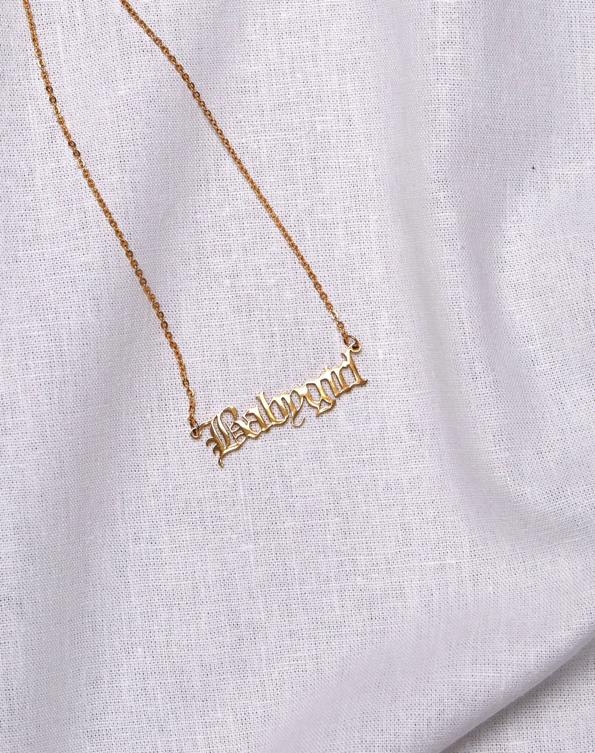 Necklace in “Baby Girl” Gold