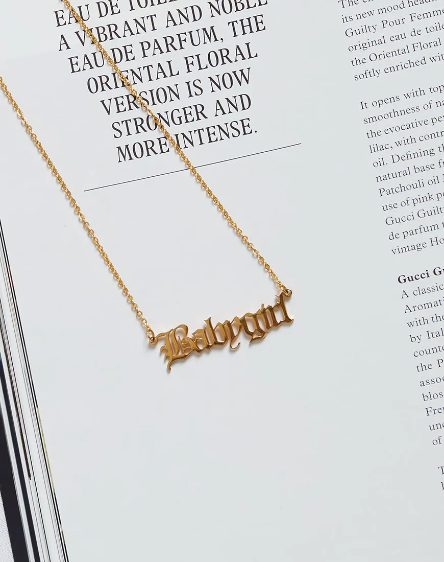 Necklace in “Baby Girl” Gold