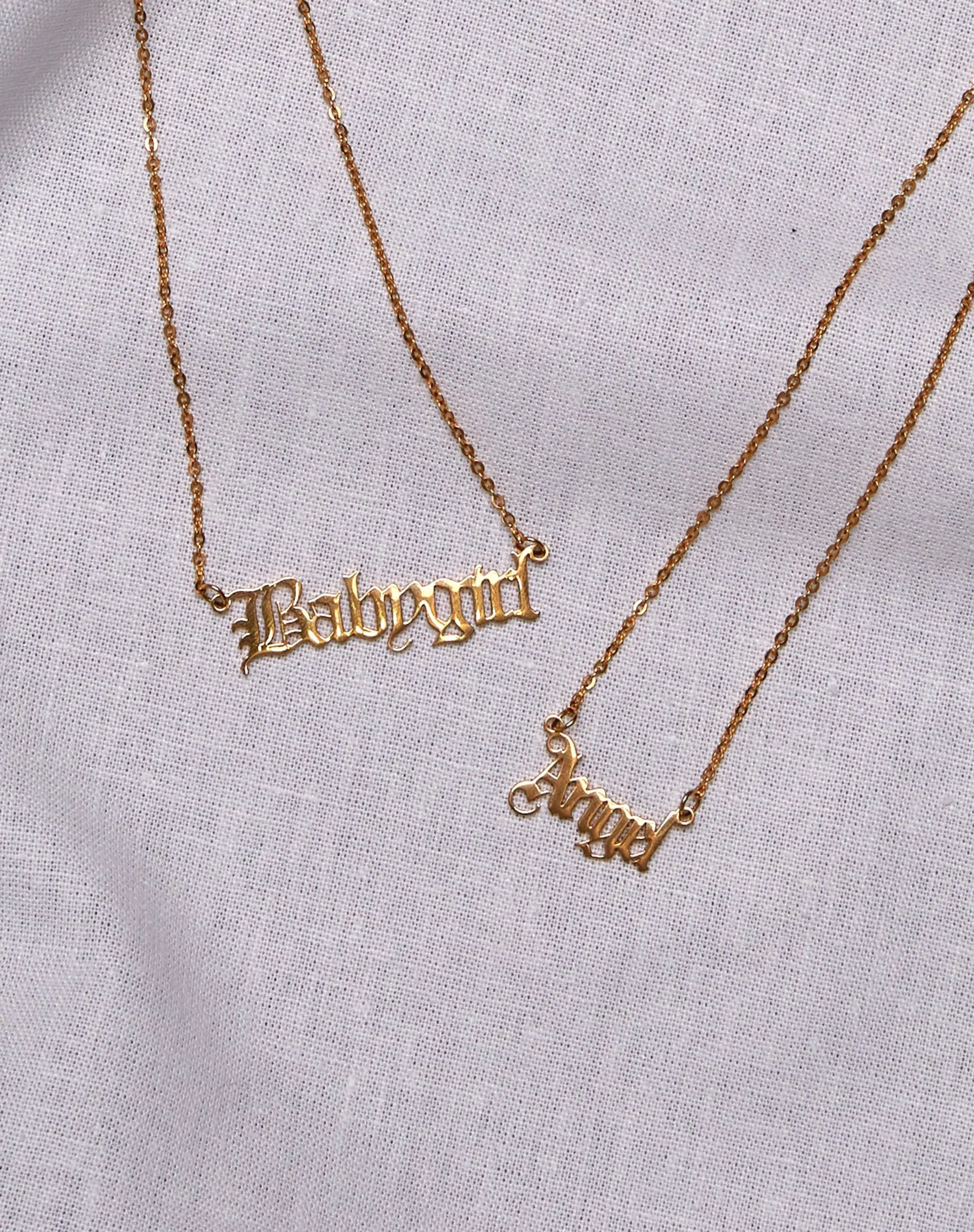 Necklace in “Baby Girl” Gold