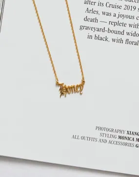 Necklace in “Honey” Gold