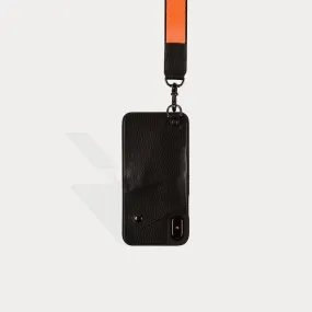 Ryder Wallet Lanyard - Orange/ Pewter