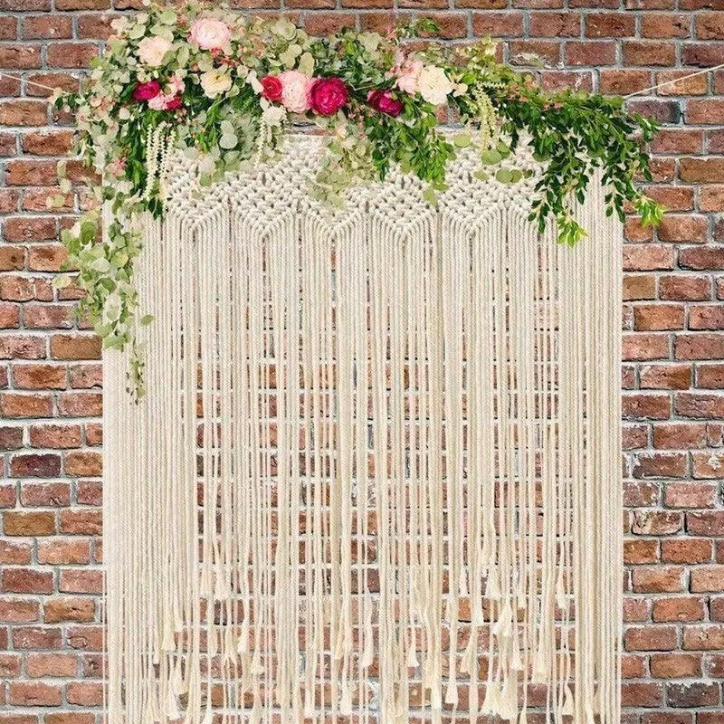 Scandinavian Chic Wedding Tassel Tapestry