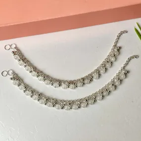 Silver Pearl Anklet