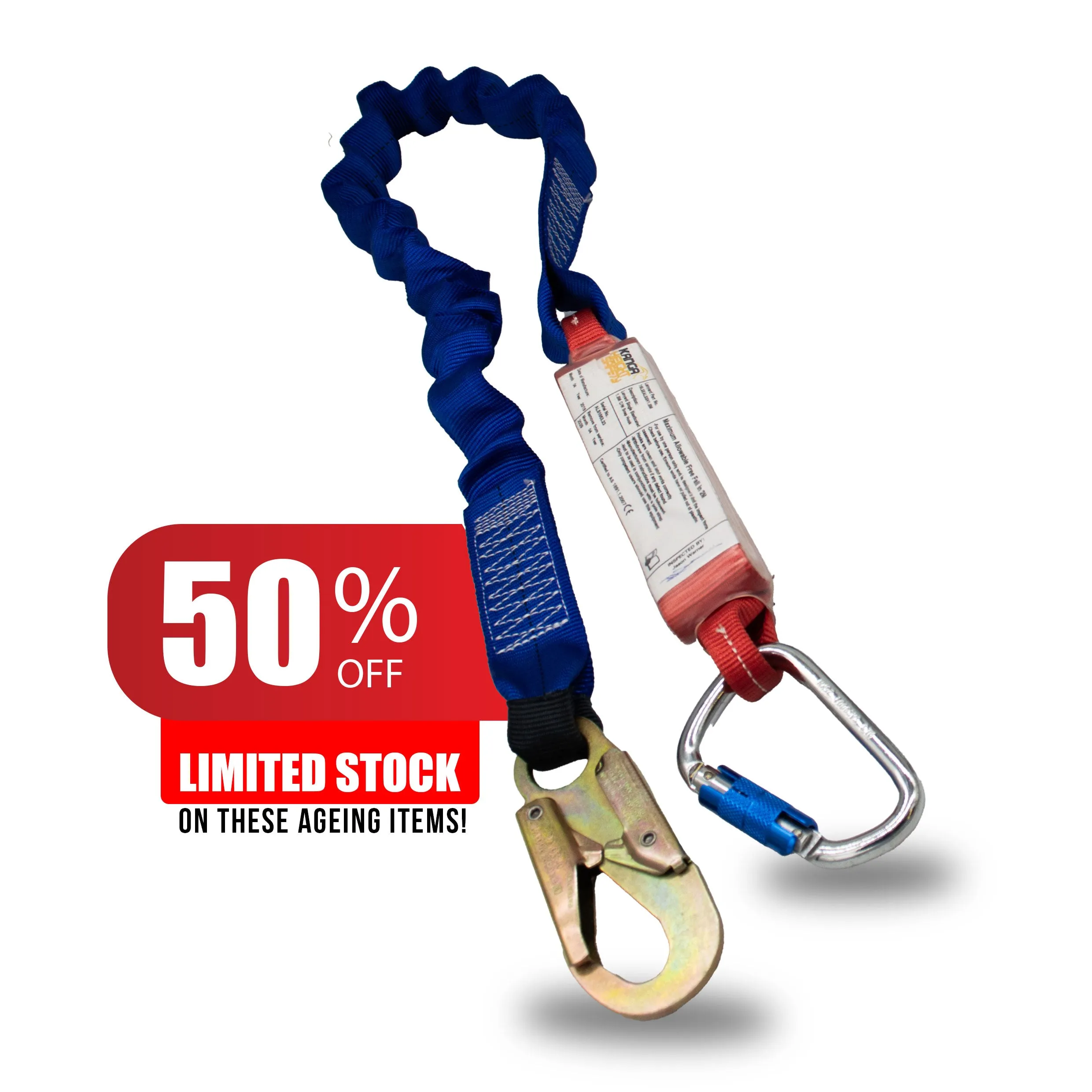 Single Elasticated Lanyard With Snap Hook & Karabiner