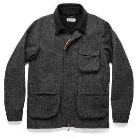 The Rover Jacket in Charcoal Birdseye Waxed Wool